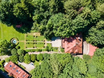*Verkauft* Repräsentative Altbau-Villa auf Parkgrundstück - Luftbild