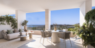 Terrasse Etagenwohnung - Top Preis/Leistung mit Meerblick – Wohnen am Golfplatz oberhalb La Cala de Mijas
