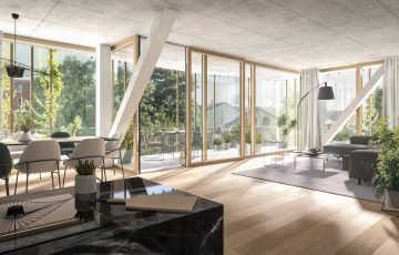 Wohnen am Mühlbach - lichte Architektur für anspruchsvolles Wohnen - 220214 WAM Visualisierung Innenraum