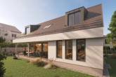 Visualisierung Ansicht Süd - Nachhaltige Architektur in Perfektion: Neubau-EFH mit top Energieeffizienz A+ (provisionsfrei)