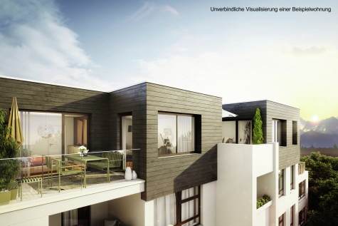Neubau-Penthouse in effizienter Bauweise mit Wärmepumpe (A+), 81375 München / Kleinhadern, Penthousewohnung