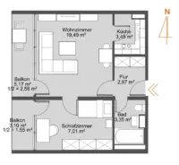 Whg. 104 - (Grundriss)