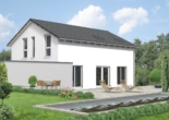 Bebauungsvorschlag des Architekten - Baugrundstück für DHH am Ortsrand mit Blick über die Felder