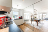 Küche / Glastrennwand - Außergewöhnlich & hochwertig – Dachterrassentraum + Garage uvm.