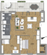 Grundriss - Schicke Dachterrassen-Wohnung mit smarten Einbaulösungen