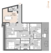 Grundriss - Neuwertige DG-Wohnung mit Terrasse und offenem Grundriss