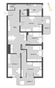 Grundriss als WG